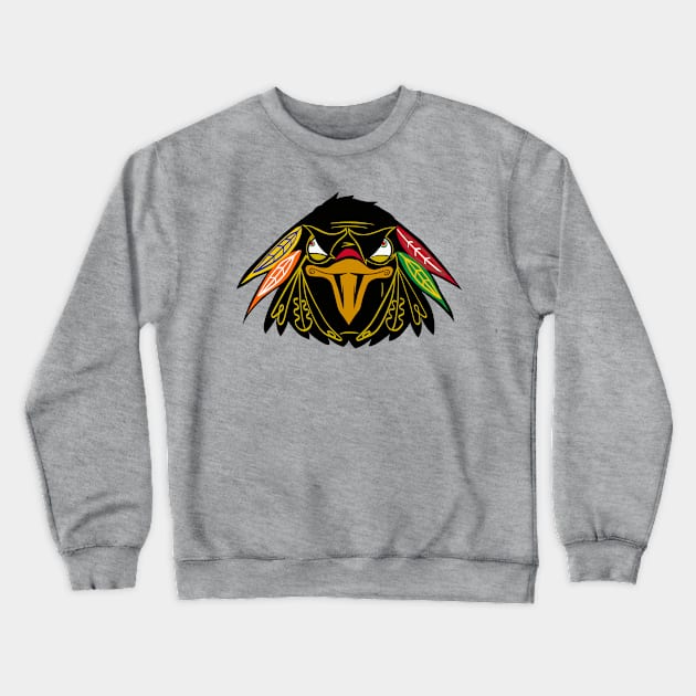 Chicago Hawk Eyes Crewneck Sweatshirt by rabidhabs